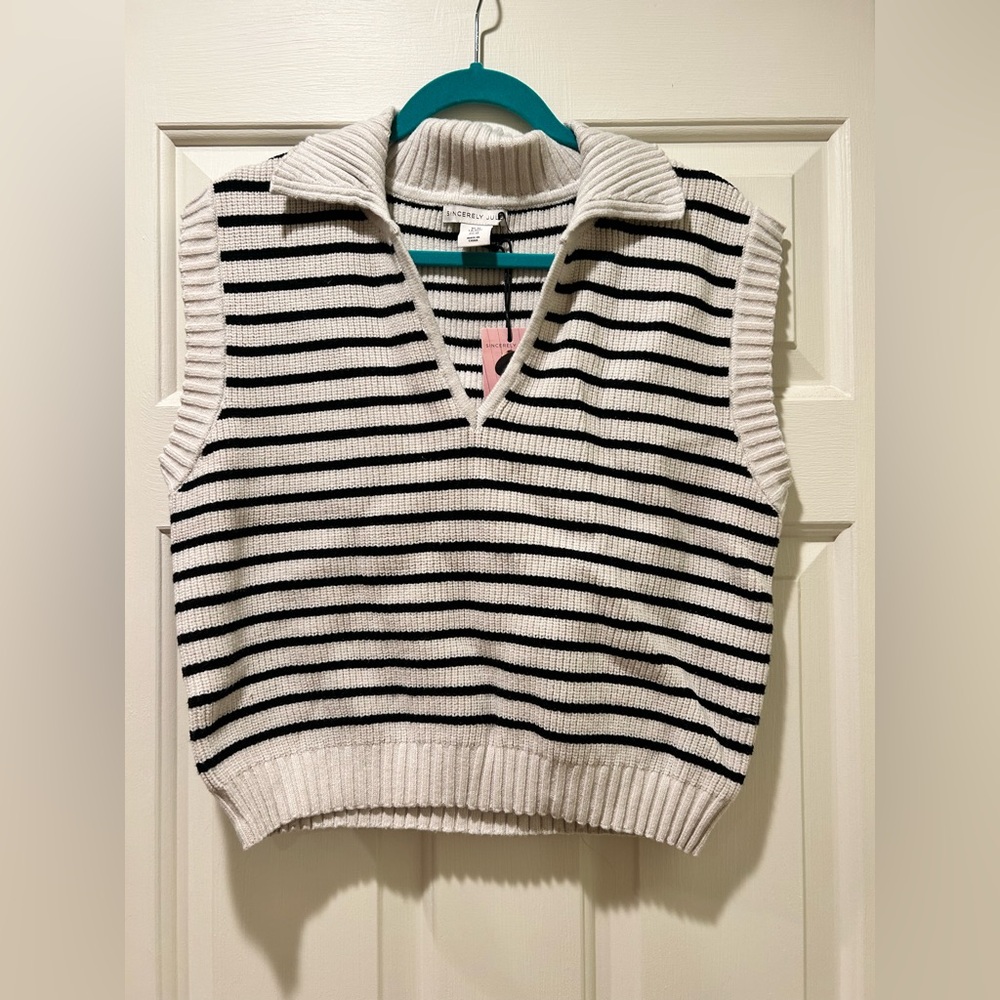 V-Neck Striped Sweater